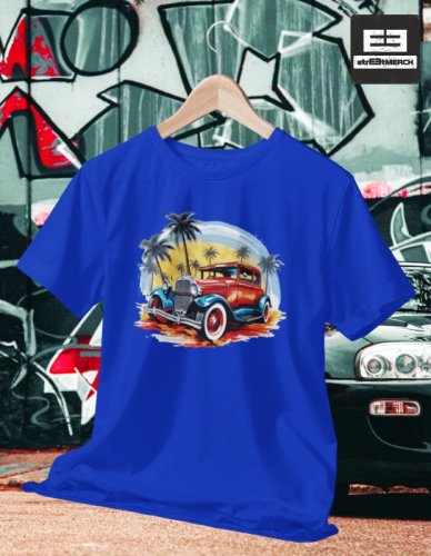 Autíčkářské tričko 006 - Strih: PÁNSKE, Farba: Čierna, Veľkosť: XL