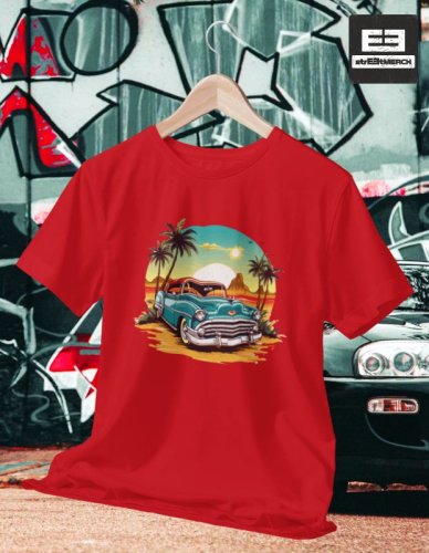 Autíčkářské tričko 014 - Strih: PÁNSKE, Farba: Modrá, Veľkosť: S