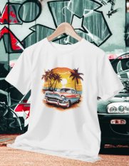 Tričko s potlačou amerického auta 017