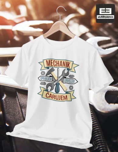 Tričko mechanik opravujem servisujem čarujem 018