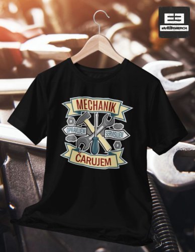 Tričko mechanik opravujem servisujem čarujem 018
