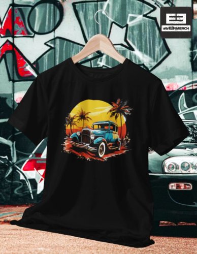 Autíčkářské tričko 010 - Strih: DETSKÉ, Farba: Čierna, Veľkosť: 7/8 roky - 122/128cm