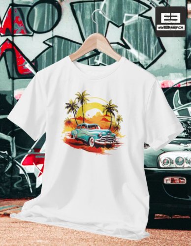 Autíčkářské tričko 002 - Strih: PÁNSKE, Farba: Biela, Veľkosť: XS