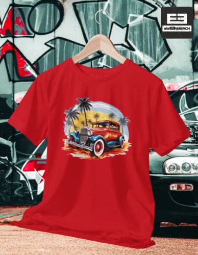 Autíčkářské tričko 006 - Strih: PÁNSKE, Farba: Čierna, Veľkosť: XL