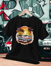 Tričko s potlačou amerického auta 017